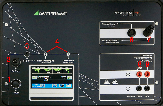 PROFITEST PV1500
IV测试仪主面板介绍